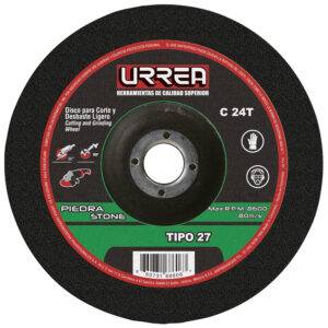 U419 Disco abrasivo tipo 27 para piedra 9" x 1/8" Urrea
