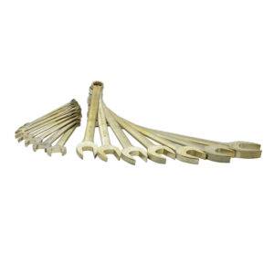 UH1200F Juego de llaves combinadas de bronce-aluminio antichispa en pulgadas, 12 puntas, 15 piezas Urrea