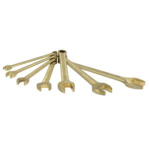 UH1200H Juego de llaves combinadas de bronce-aluminio antichispa en pulgadas, 12 puntas, 7 piezas Urrea
