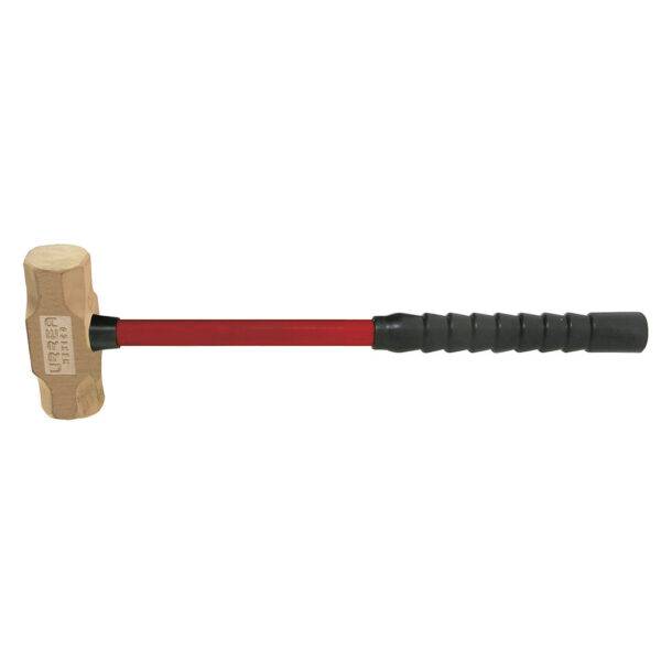 Marro de bronce-aluminio antichispa de 18lb con mango largo de fibra de vidrio 20" Urrea