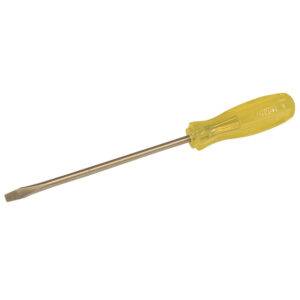 UH9616 Destornillador de bronce-aluminio antichispa con mango ámbar, punta plana de 1/4" Urrea