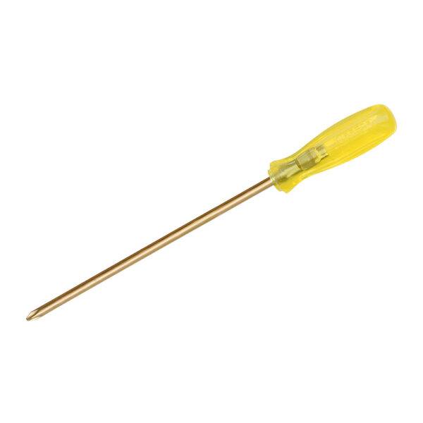 UH9686 Destornillador de bronce-aluminio antichispa con mango ámbar, punta phillips de #3 Urrea