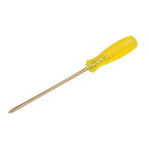 UH9687 Destornillador de bronce-aluminio antichispa con mango ámbar, punta phillips de #2 Urrea