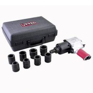 Juego de pistola de impacto neumática cuadro de 3/4" y accesorios métricos, 10 piezas Urrea