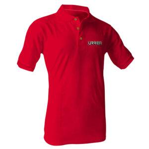 URRPORC Playera tipo polo para caballero color rojo talla CH Urrea