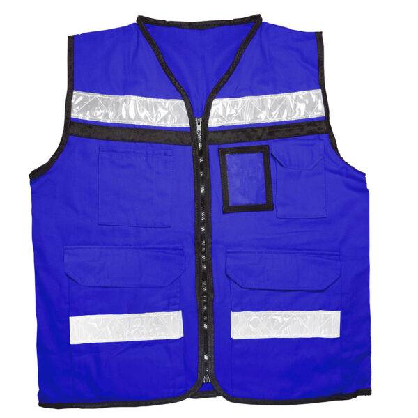 USCH24 Chaleco de seguridad tipo supervisor cerrado con reflejante azul EEG Urrea
