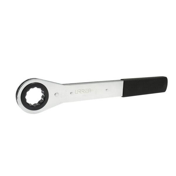 WER48 Llave de estrías pulido espejo plana de matraca en pulgadas, 12 puntas, 1-1/2" Urrea