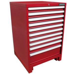 X28F10 Gabinete fijo con 10 gavetas color rojo serie X 28" Urrea