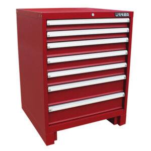 X28F7 Gabinete fijo con 7 gavetas color rojo serie X 28" Urrea