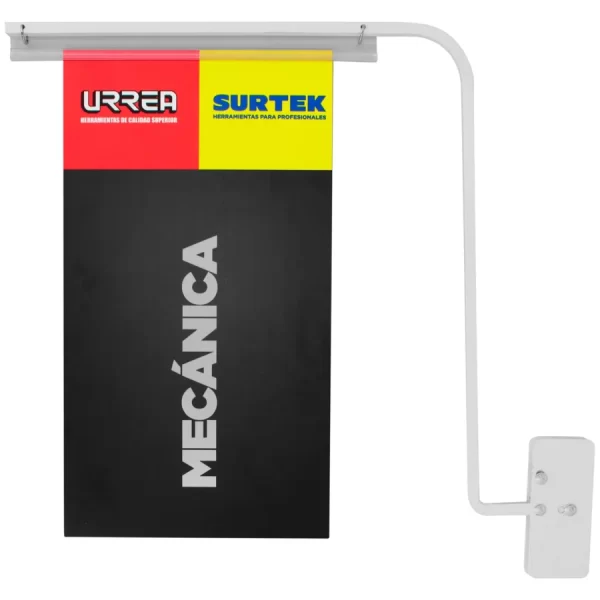 BAPEB_01 Base magnética para pescante de pasillo en góndola color blanco Urrea