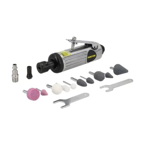 MN414K Juego de moto-tool neumático recto con accesorios, 15 piezas Surtek