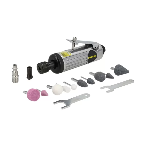 Juego de moto-tool neumático recto con accesorios, 15 piezas Surtek