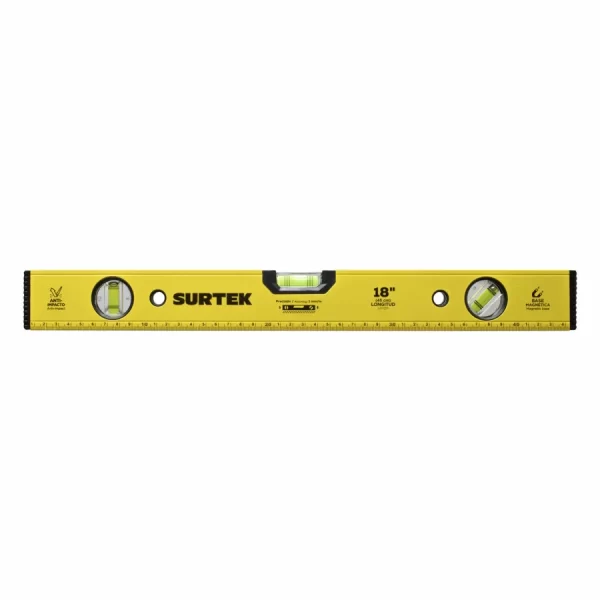 N18M_f Nivel magnético de aluminio 18" Surtek