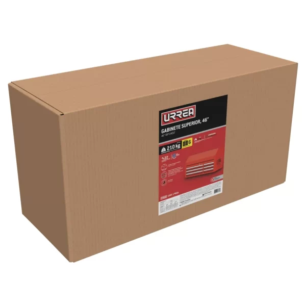 P46S6_e Gabinete superior 6 gavetas color rojo serie P 46" Urrea