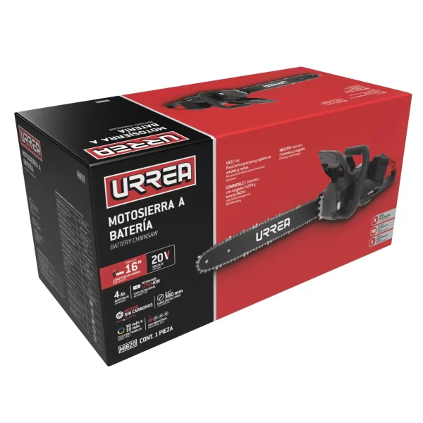 MI820_e Motosierra 16 " a batería Litio-ion 20+20 V Urrea