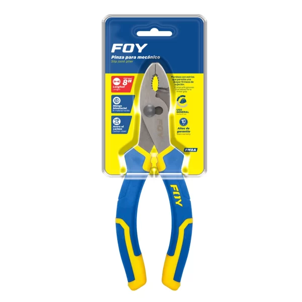 PM8A_e Pinza para mecánico con mango bimaterial de 8" Foy