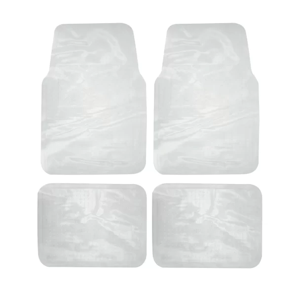 TA4T Juego de tapetes para auto, 4 piezas, color transparente Surtek