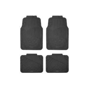 TAR4N Juego de tapetes para auto uso rudo, 4 piezas, color negro Surtek