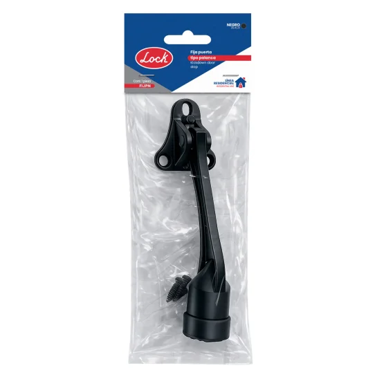 FIJPN_e Fijapuerta tipo palanca acabado negro Lock