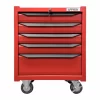IN27M5_f Gabinete móvil con 5 gavetas color rojo y negro 27" serie IN Urrea