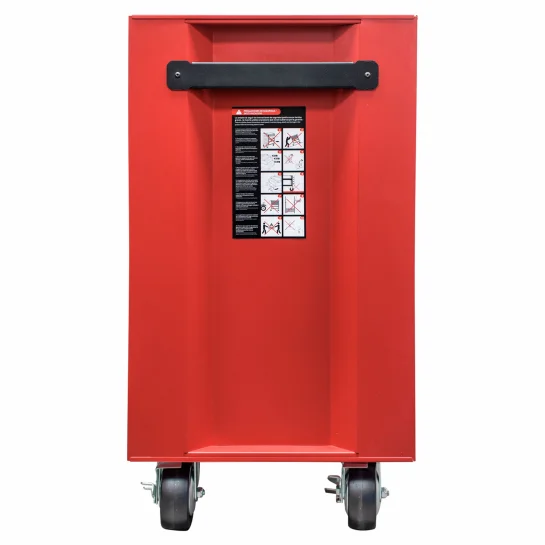 IN27M5_r Gabinete móvil con 5 gavetas color rojo y negro 27" serie IN Urrea