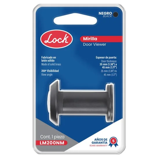 Mirilla para puerta negro mate Lock