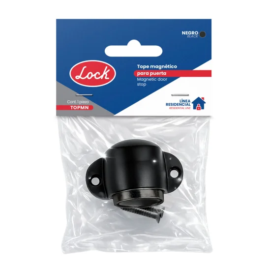 TOPMN_e Tope magnético para puerta negro Lock